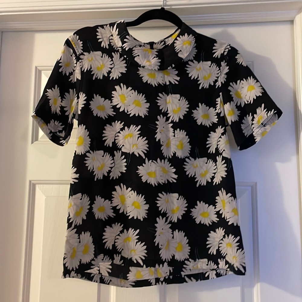 Equipment 100% Silk Daisy Top